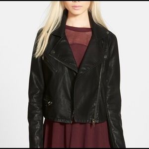 Blank NYC Vegan Leather Black Moto Jacket